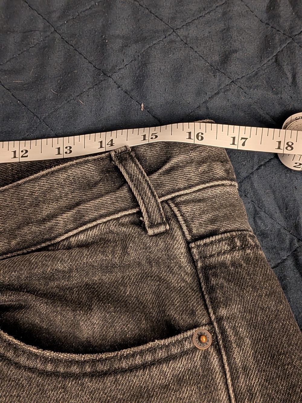Celine "Wesley" Distressed Black Relaxed Japanese denim Jeans 32x31 - Picture 7 of 9